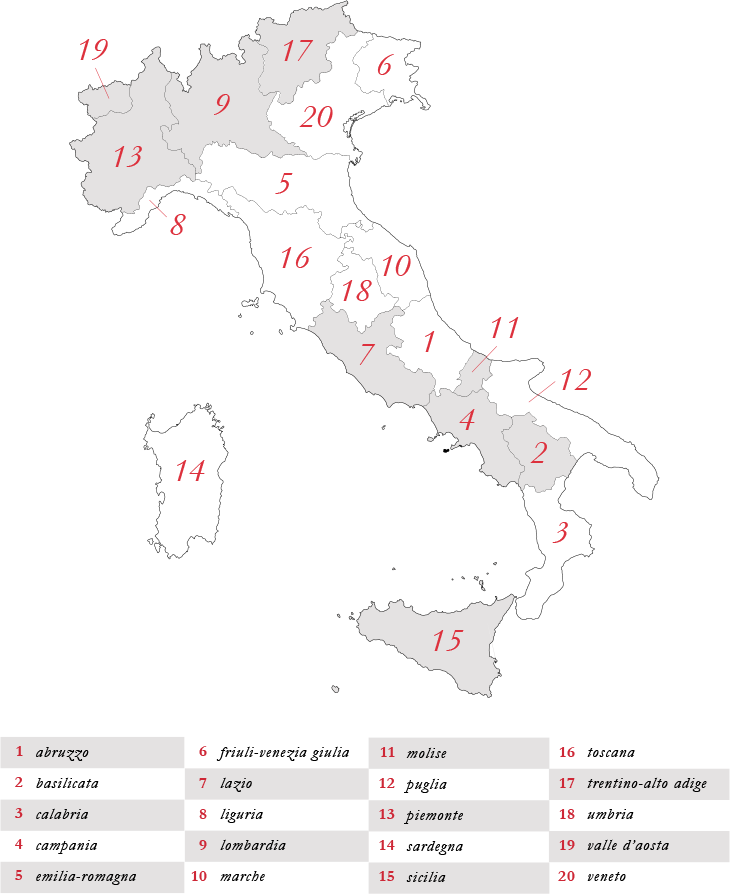Map of Italian Food